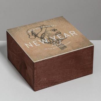 Ящик деревянный «Мужская», 20 × 20 × 10 см 5054569